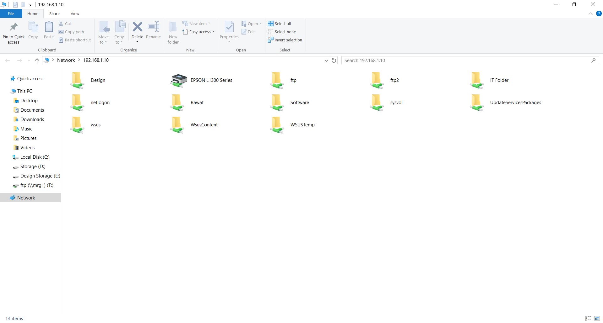 Screenshot of Network Secure File Sharing and NTFS permissions setup