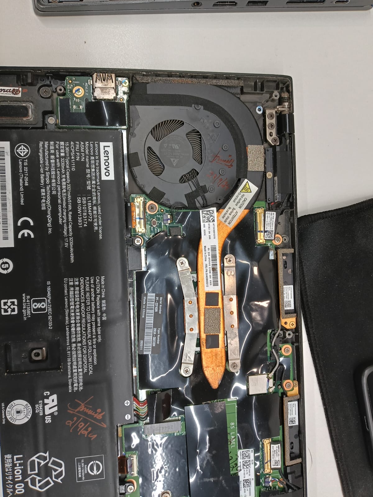 Lenovo Laptop Internal Components Overview