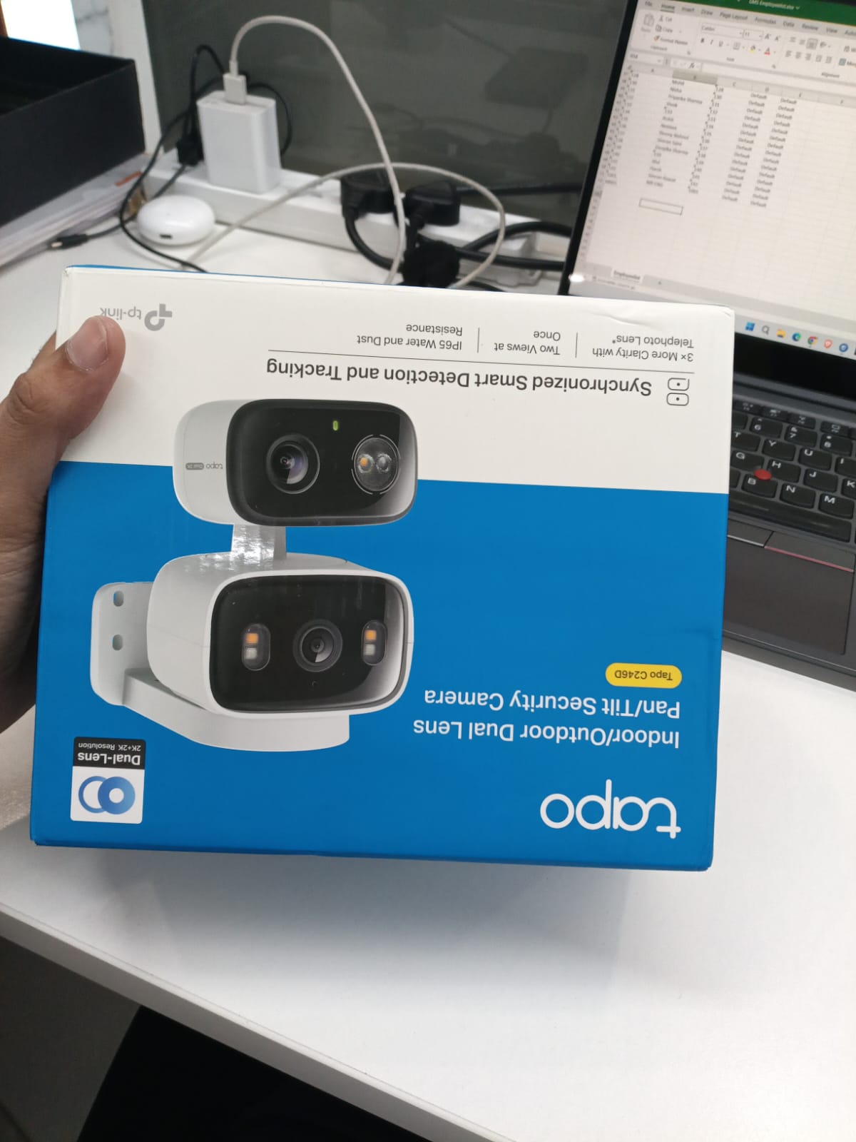 Tapo Dual Lens Security Camera Packaging