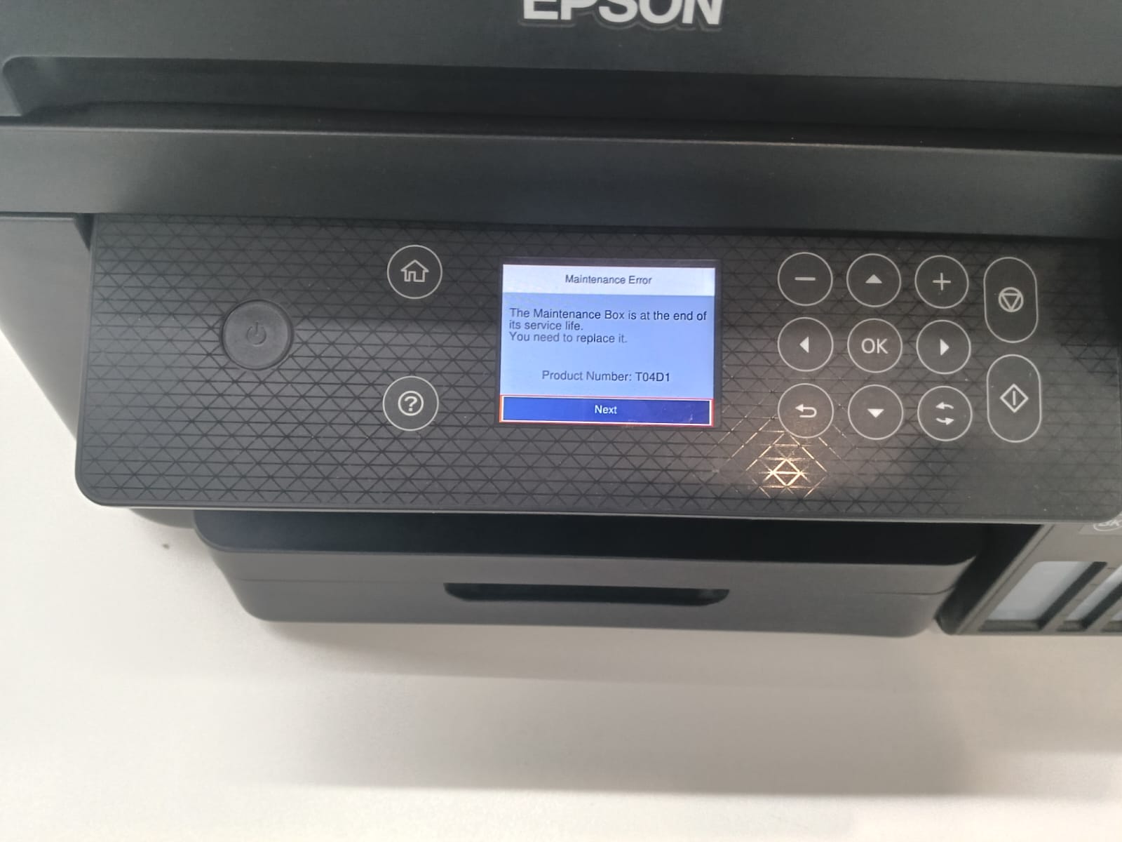 Epson Printer Maintenance Box End Of Service Life Error