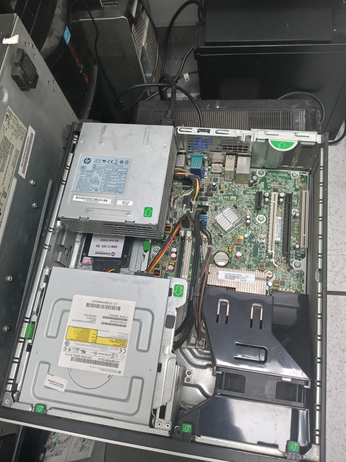 HP Desktop PC Open Case Internal Components